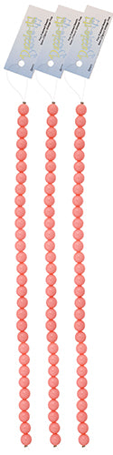 Czech Glass Beads 8in Strand Vintage Pink