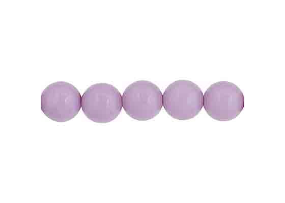 Czech Glass Beads 8in Strand Lavender Fog