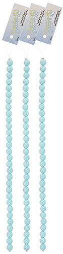 Czech Glass Beads 8in Strand Starlight Blue