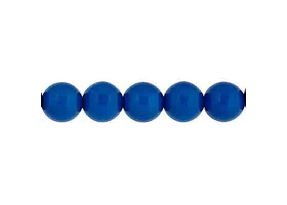 Czech Glass Beads 8in Strand Nautical Blue