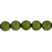 Czech Glass Beads 8in Strand Amazonian Green