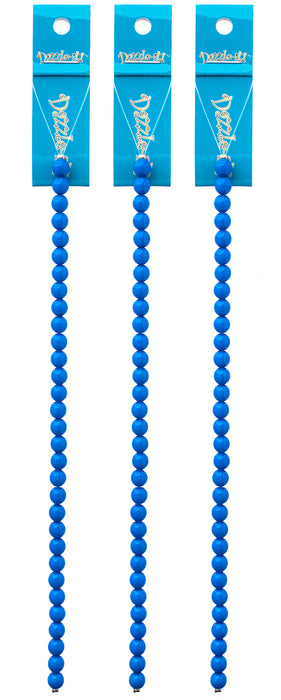 Czech Glass Beads 8in Strand Mykonos Blue