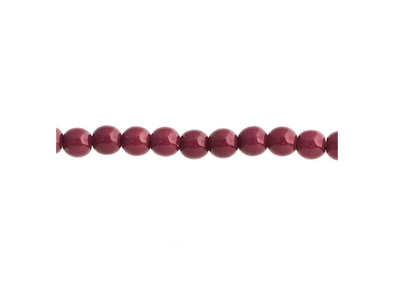 Czech Glass Beads 8in Strand Marsala