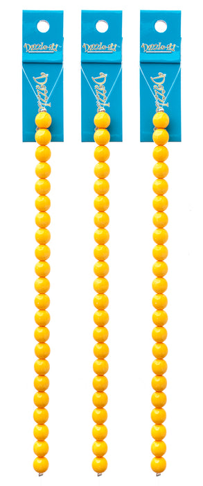 Czech Glass Beads 8in Strand Sunny Ochre