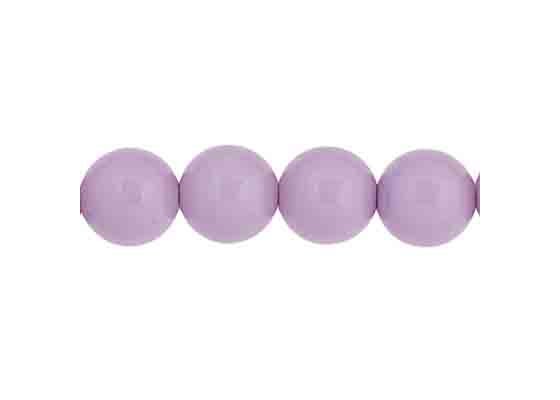 Czech Glass Beads 8in Strand Lavender Fog