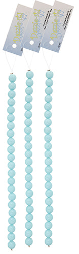 Czech Glass Beads 8in Strand Starlight Blue