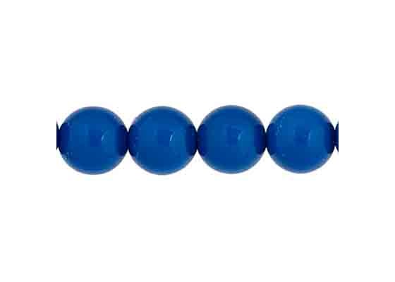 Czech Glass Beads 8in Strand Nautical Blue
