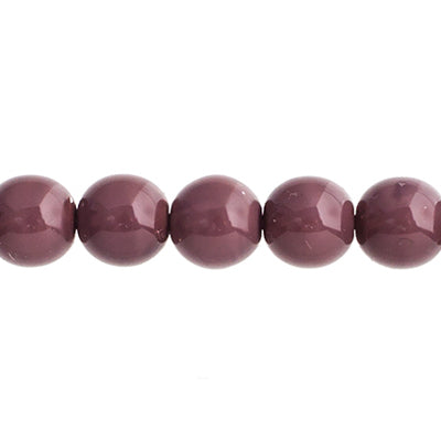 Czech Glass Beads 8in Strand Rose Taupe