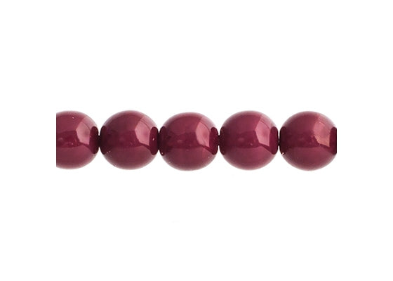 Czech Glass Beads 8in Strand Marsala