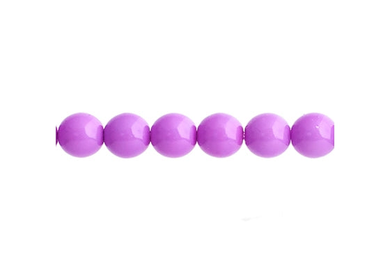 Czech Glass Beads 8in Strand African Violet