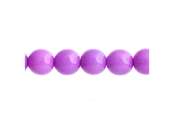 Czech Glass Beads 8in Strand African Violet