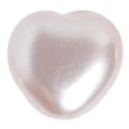 Glass Pearls Hearts 8mm  - Loose