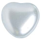 Glass Pearls Hearts 8mm  - Loose