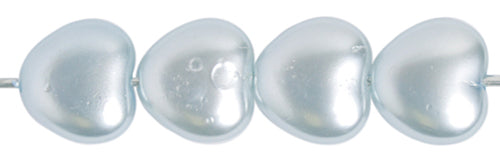 Glass Pearls Hearts 8mm  - Loose