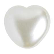 Glass Pearls Hearts 8mm  - Loose