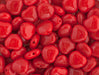 Glass Heart Bead 8mm Red