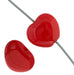 Glass Heart Bead 8mm Red