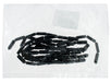 Glass Bead Rectangle 15x5mm Jet Black Strung