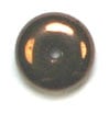 Glass Bead Round Flat Spacer Metallic
