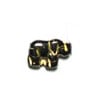 Glass Bead Elephant 11mm Black/Gold - Strung