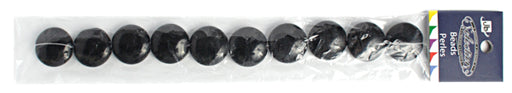Glass Bead Round 20mm 8in Strand (Approx.10pcs) Jet