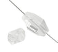 Glass Bead Facetted 20x27mm 8in Strung . (Approx.8pcs) Crystal