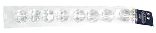 Glass Bead Facetted 26mm 8in Strand (Approx.8pcs) Crystal