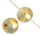 Glass Bead Round with Gold Leaf - 8" Strand