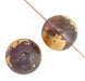 Glass Bead Round with Gold Leaf - 8" Strand