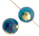 Glass Bead Round with Gold Leaf - 8" Strand