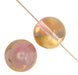 Glass Bead Round with Gold Leaf - 8" Strand