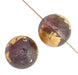 Glass Bead Round with Gold Leaf - 8" Strand