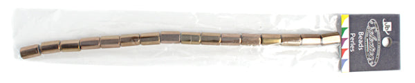 Glass Bead Tube 8x13mm 8in Strung . (Approx.15pcs) Bronze