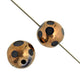 Glass Bead Round 8mm 8" Strand (Approx. 25pcs) Jet/Bronze 