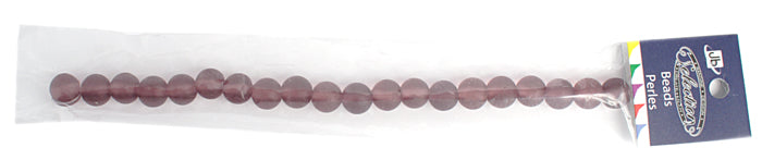 Glass Bead Round 10mm 8" Strand Matte