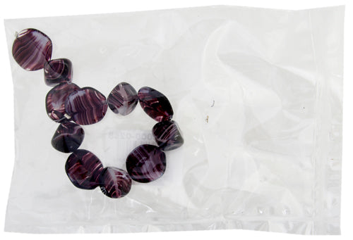 Glass Mixed Strand Dark Purple - 8in Strand