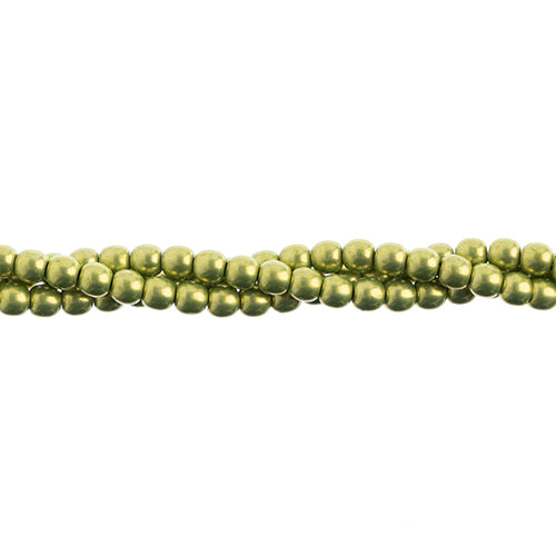 Czechmates - Round Beads 6mm 50pcs Saturated Metallic