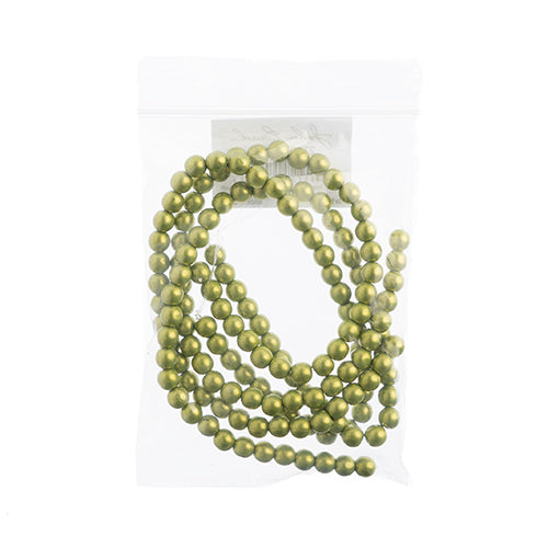 Czechmates - Round Beads 6mm 50pcs Saturated Metallic