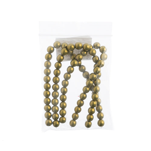 Czechmates - Round Beads 8mm 25pcs Saturated Metallic