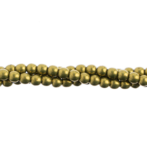 Czechmates - Round Beads 8mm 25pcs Saturated Metallic