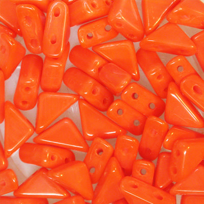 Czech Glass Tango Bead 2-Hole 6mm 50g - Coral Shades