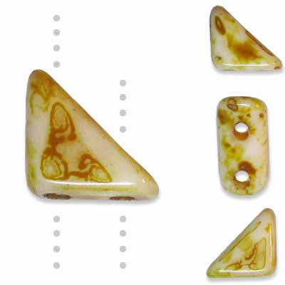 Czech Glass Tango Bead 2-Hole 6mm 50g - Chalk Shades