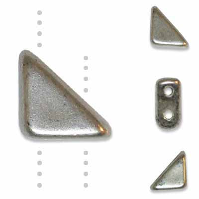 Czech Glass Tango Bead 2-Hole 6mm apx 5.3g Vials - Metallic Shades