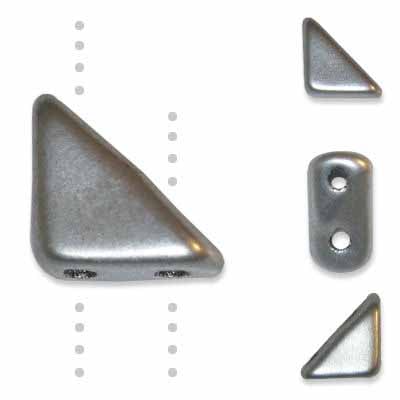 Czech Glass Tango Bead 2-Hole 6mm apx 5.3g Vials - Metallic Shades