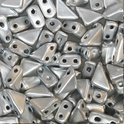 Czech Glass Tango Bead 2-Hole 6mm apx 5.3g Vials - Metallic Shades