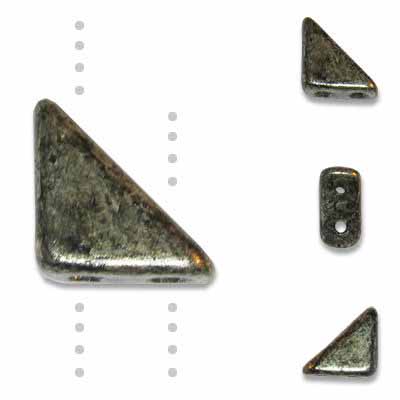 Czech Glass Tango Bead 2-Hole 6mm apx 5.3g Vials - Metallic Shades