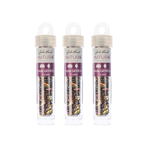 Matubo Czech Gemduo 2-Hole Approx 13g Vial Crystal Magic Shades