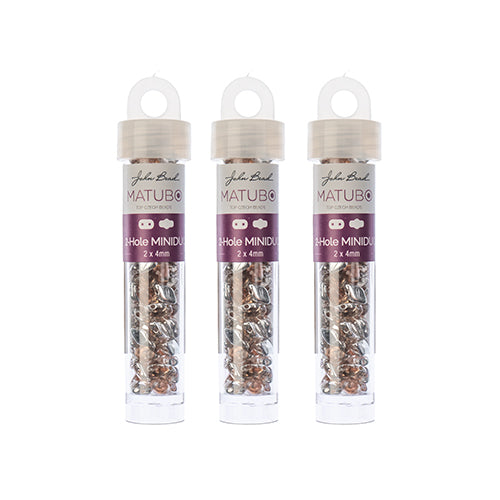 Matubo Czech Gemduo 2-Hole Approx 13g Vial Backlit Shades