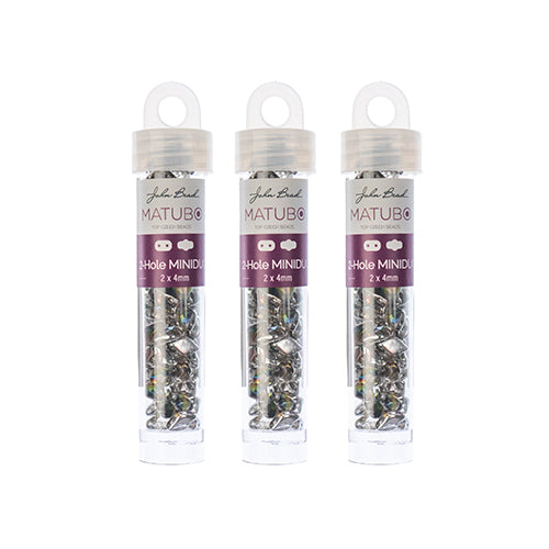 Matubo Czech Gemduo 2-Hole Approx 13g Vial Backlit Shades