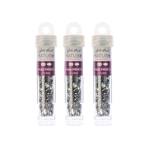 Matubo Czech Gemduo 2-Hole Approx 13g Vial Backlit Shades